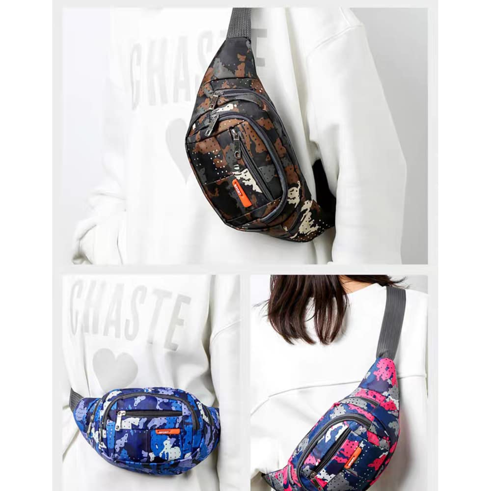 Torba na pasek, Camo, wodoszczelna torba na brzuch, kamuflaż, torba biodrowa, nylonowy pasek na pieniądze, dla mężczyzn, dzieci, chłopców, do biegania, wędrówek, podróży, uprawiania sportu, 40 x 12 cm