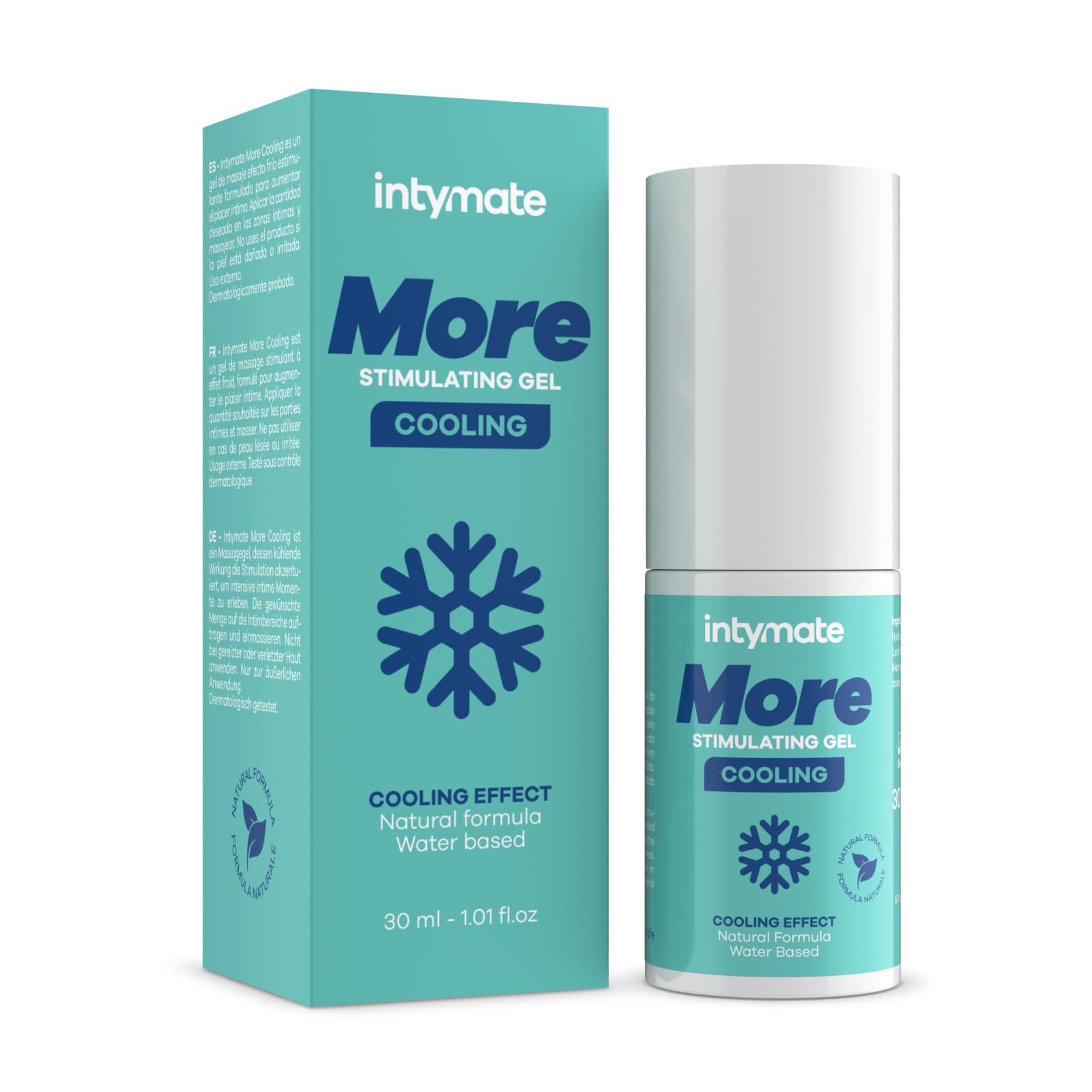 INTIMATELINE | Intymate - More Colling, Gel de Masaje Estimulante a Base de Agua con Efecto Frío, Fórmula Natural, 30 ml