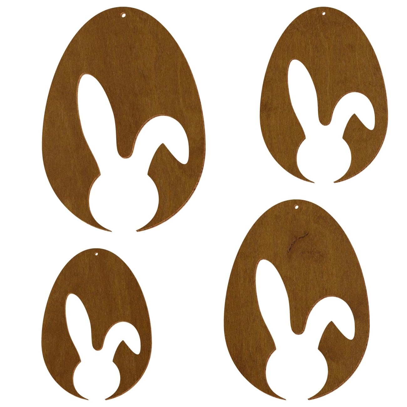 Uova di Pasqua in legno colorato V2, teak, decorazione per Pasqua, motivo uovo di Pasqua, 5, altezza (dimensione): 44 cm di altezza