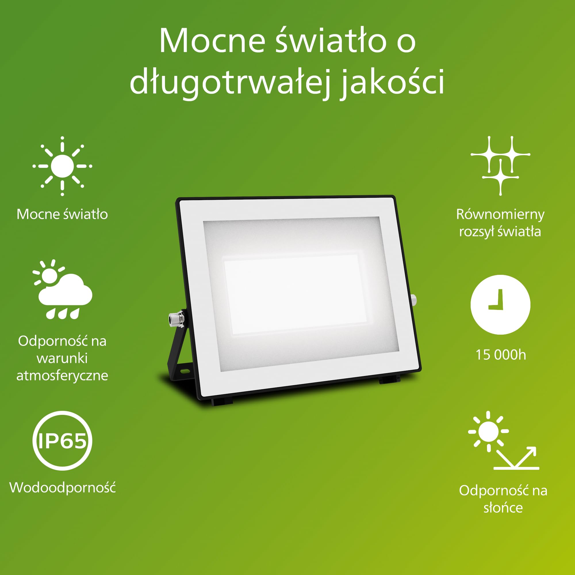 Philips Lois Zewnętrzna Lampa Floodlight, 50 W, 5000 K, Czarna