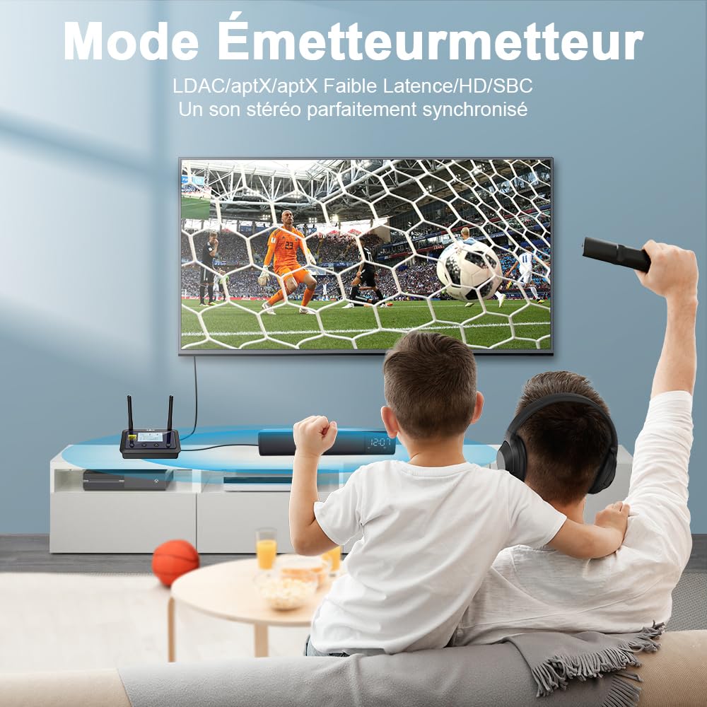 1Mii B03Pro+ Transmetteur Recepteur Bluetooth 5.3 Certifié LDAC
