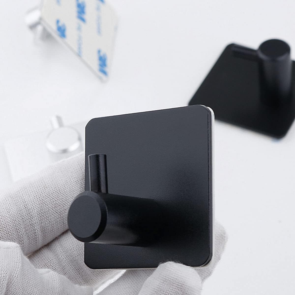 4 confezioni di ganci resistenti da parete autoadesivi impermeabili in acciaio inox ganci per appendere cappotti, cappotti, asciugamani, accappatoio