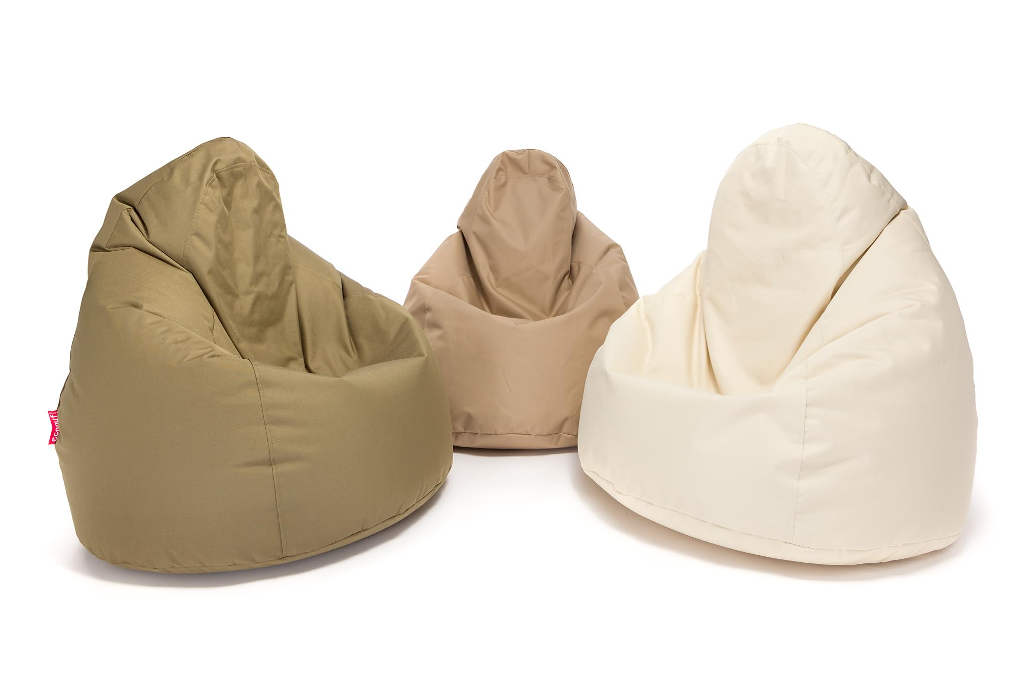 Ecopuf Fuzzy | Pouf pour l'intérieur et l'extérieur 80x110 cm | Pouf Fauteuil pour Enfants et Adultes | Coussin ou Gaming | Livrés avec Rembourrage