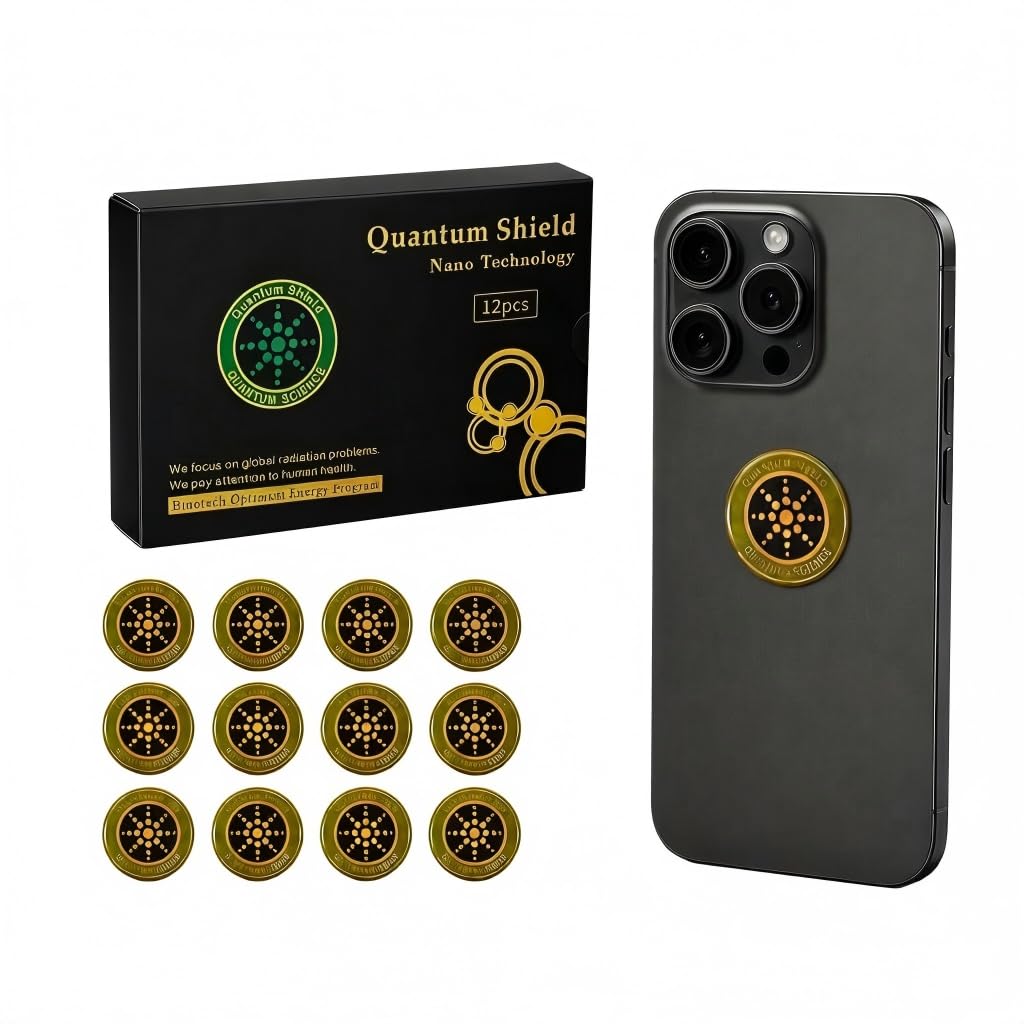 12 Pieces EMF Stickers – Phone Protection Blocker for Smartphones, 5G Tablets, Laptops, WiFi Routers, TVs & Other Electronics – Safe, Signal-Friendly & Easy to Apply