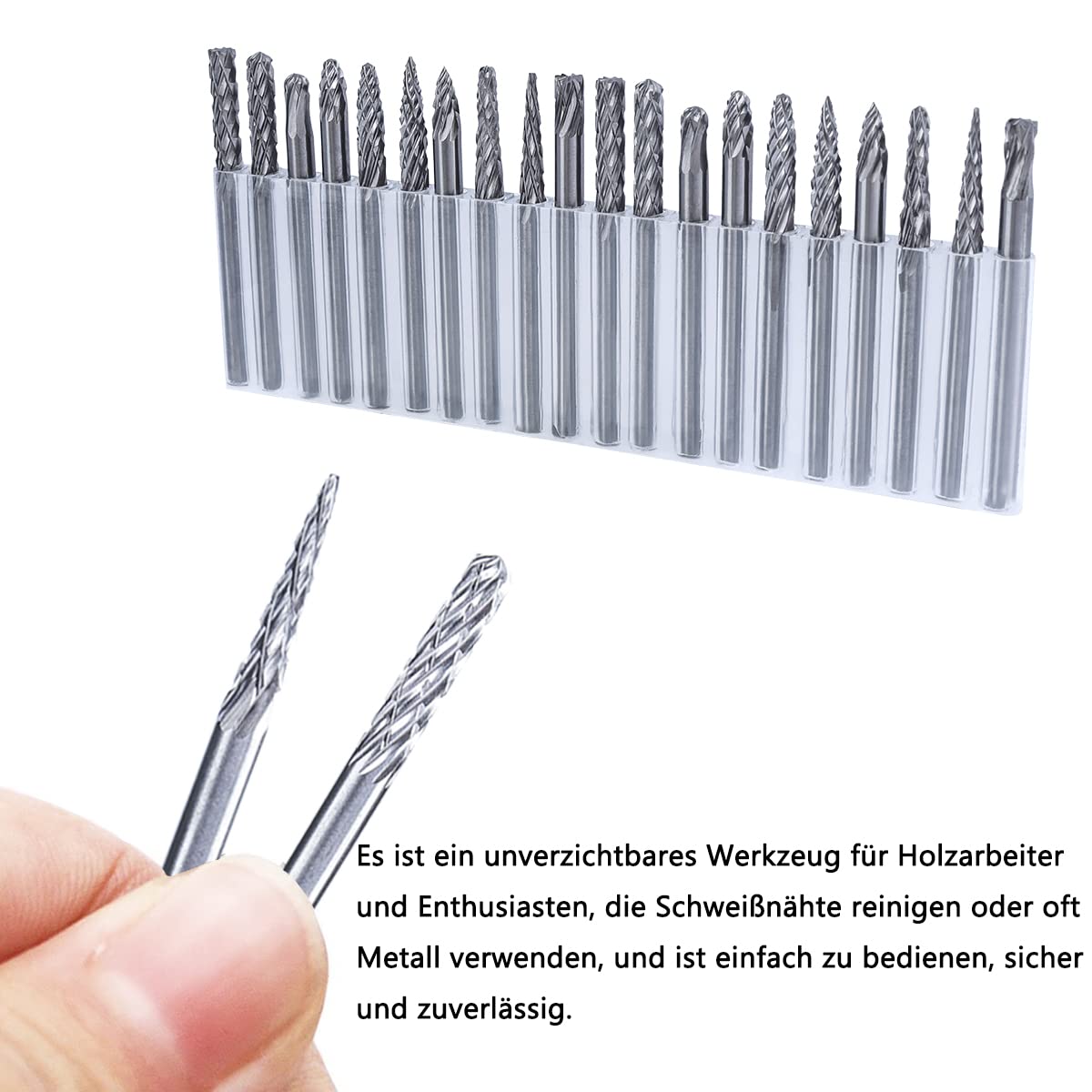 Bestgle Lot de 10 fraises rotatives en carbure de tungstène - Tige de 3 mm - Pour outils