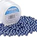 Produktbild BENECREAT 8mm Klein Satin Glas Round Perle Schmuck DIY machen runde Kasten Weiss (ca 200 Stk, Lila Marine)