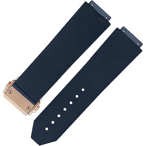 Rubber Watch Strap Band Replacement For 44.5Mm Hublot Big Bang Luna Rossa 25Mm