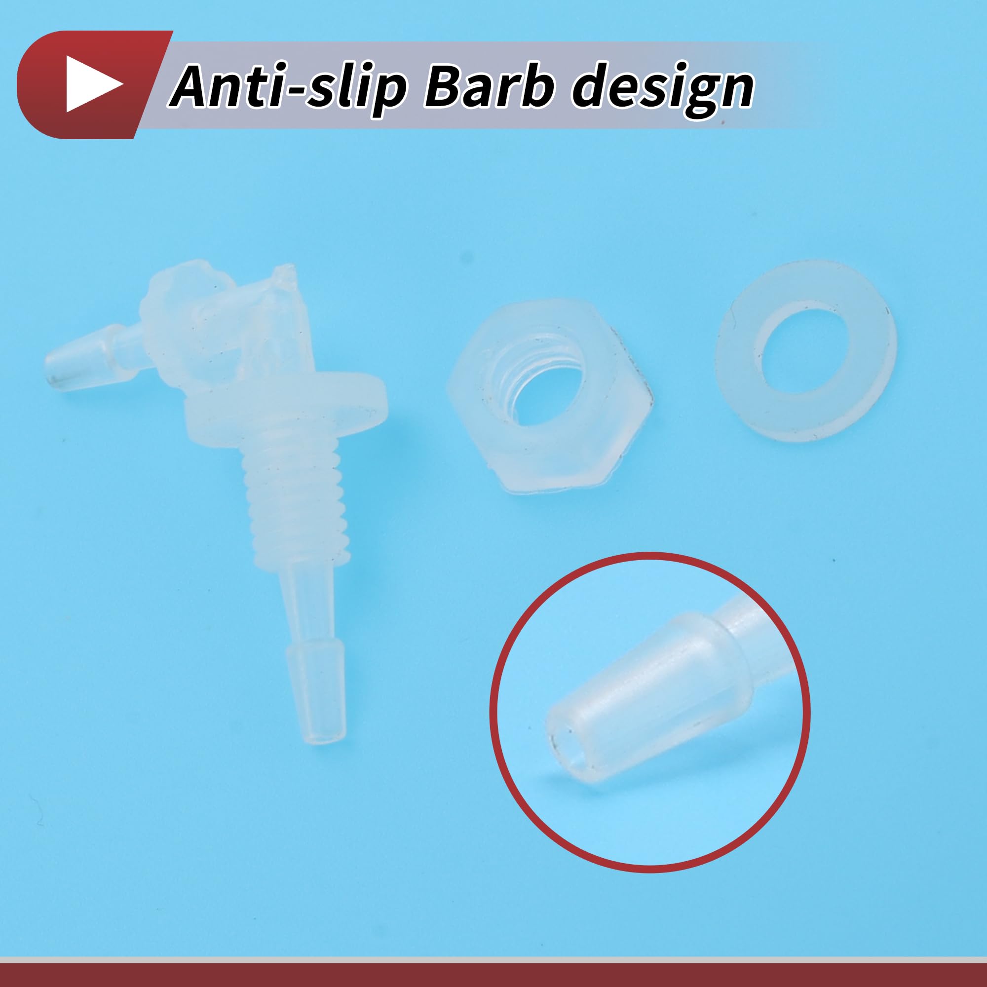 Conjunto De Conectores De Codo De Manguera 1 Set Para Acuario PP | Transparente, 3/32", Compatible Universal, Conexiones A Prueba De Fugas, Para Bomba De Aire