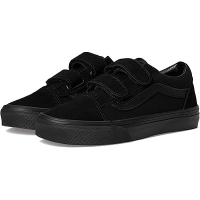 Мужские кроссовки Vans Kids Old Skool V (Little Kid/Big Kid) black/black