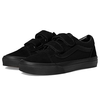 Vans Kids Old Skool V (Little Kid/Big Kid) Boys Shoes Black/Black
