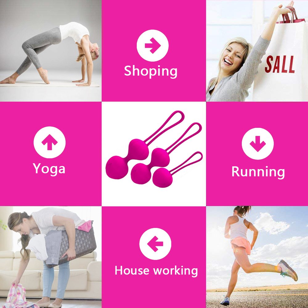 Palline Kegel Exercise Weights - 2 in 1 Massager Ben Wa Balls per principianti Upgradeed Silicone Wireless Remote Control Massager ricaricabile Pavimento pelvico Kegel Esercizio