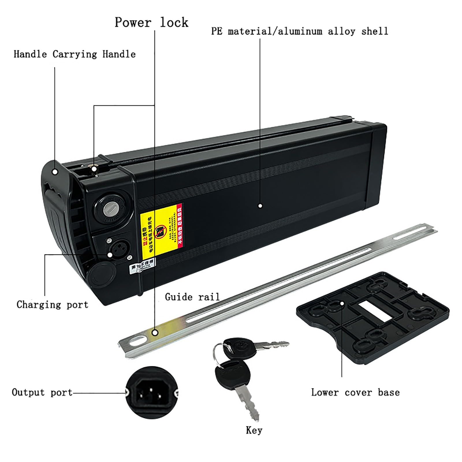 E-Bike Pedelec Batteria 48V Batteria al litio ricaricabile 6Ah-35Ah con protezione BMS Batteria ad alta potenza Motore elettrico Bicicletta Scooter 48V,20AH