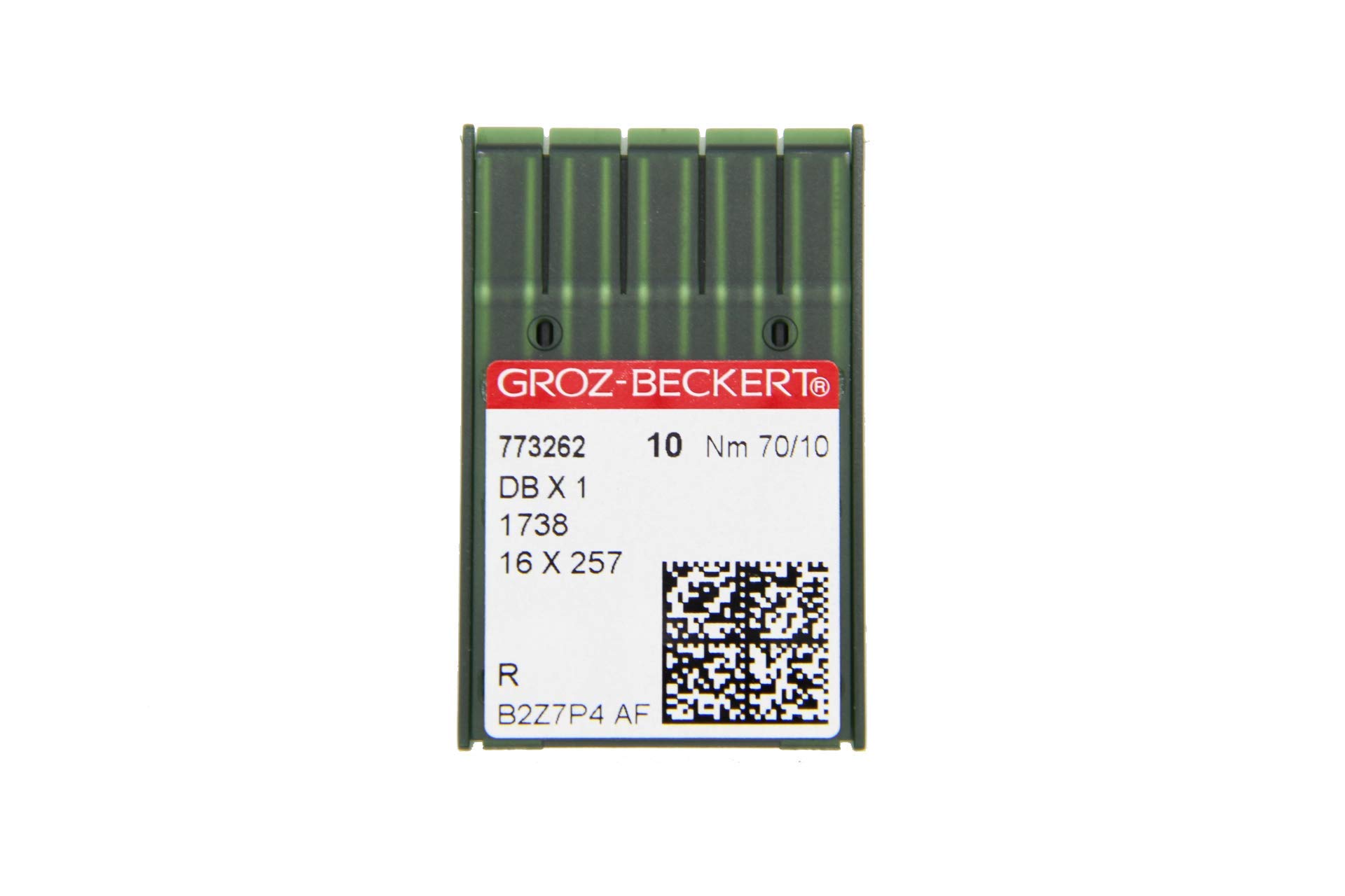 Groz-Beckert DBx1 Sewing Needles Pack of 10, Needle Size 70/10, Round Piston and Bullet Tip for Industrial Machines