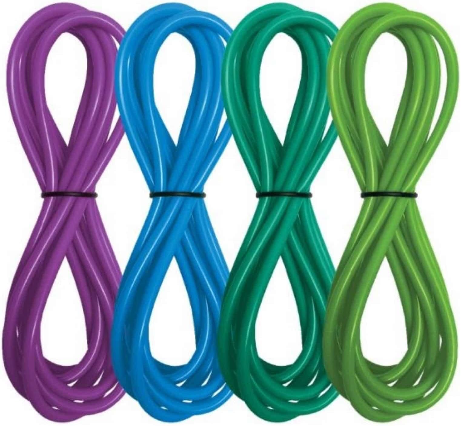 ReefDose Deluxe 4 Color Dosing Tube Kit Blue Green Purple Lime | Saltwater Marine Aquarium Dosing Pump Tubing Set Hose