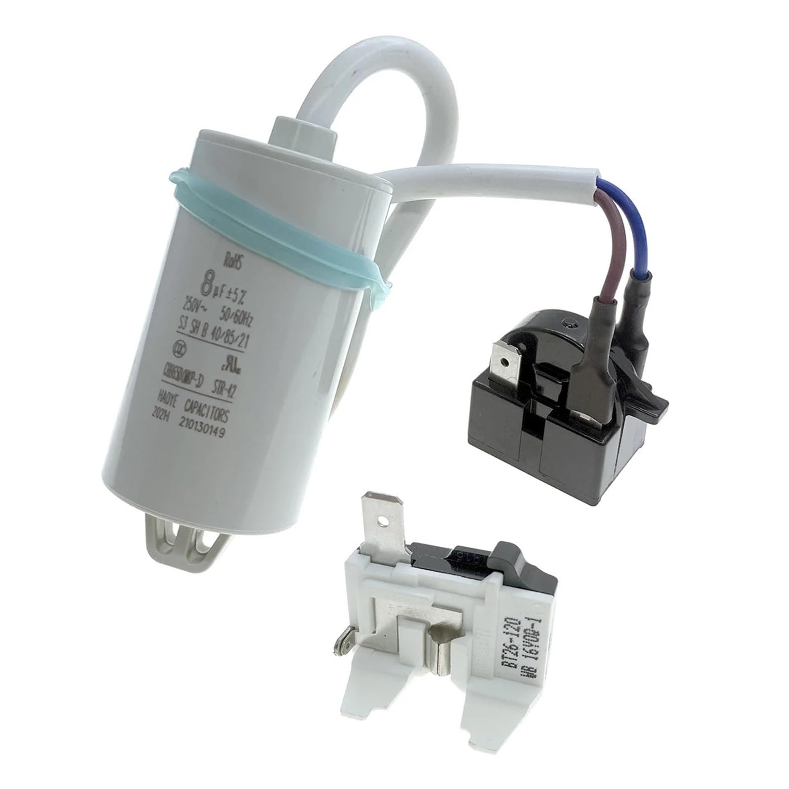 QL Supply Co Kit de relé de arranque, condensador y protector de sobrecarga for congelador, repuesto de compresor de refrigerador QP2-4.7G12