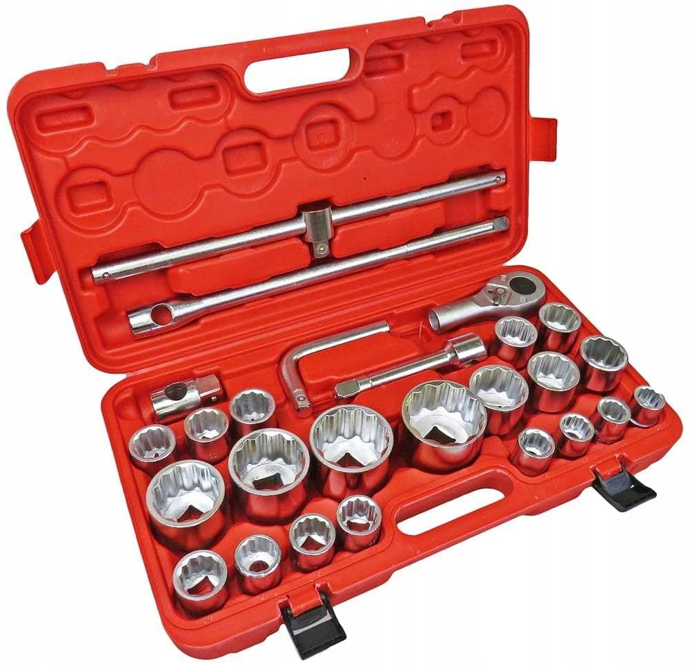 Kit set 26 Chiavi a Bussola 3/4" e 1" pollice boccola grande 21-65mm Cricchetto per auto camion trattore