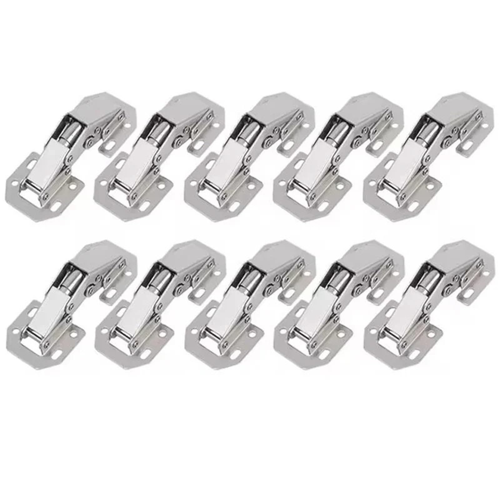 LYEUXHJPX 90 Degree Steel Cabinet Hinges Buffer Hinge Kitchen Cupboard Furniture Hardware 2/4/6/10Pcs(10PCS)