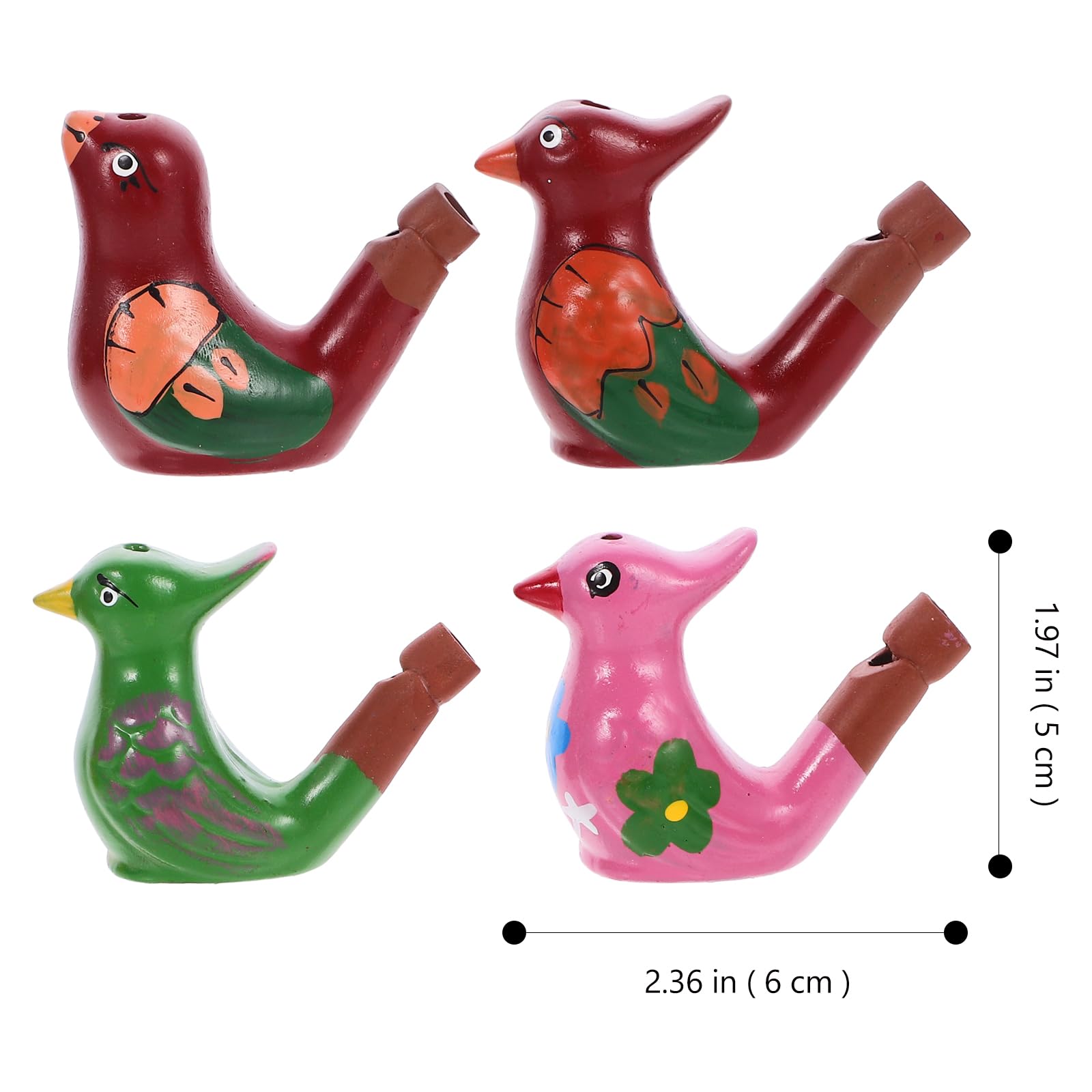 Vaguelly Lot De 6 Sifflets À Oiseaux En Céramique Pour Enfants Jouets Sonores Éducatifs Petits Sifflets D'Oiseau Aquatique Pour Fêtes Et Anniversaires