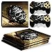 Produktbild Mcbazel Anti-Scratch Decal Vinyl Aufkleber Skin Pattern Serie Skin Cover f¨¹r PS4Pro(Gelber Schädel)