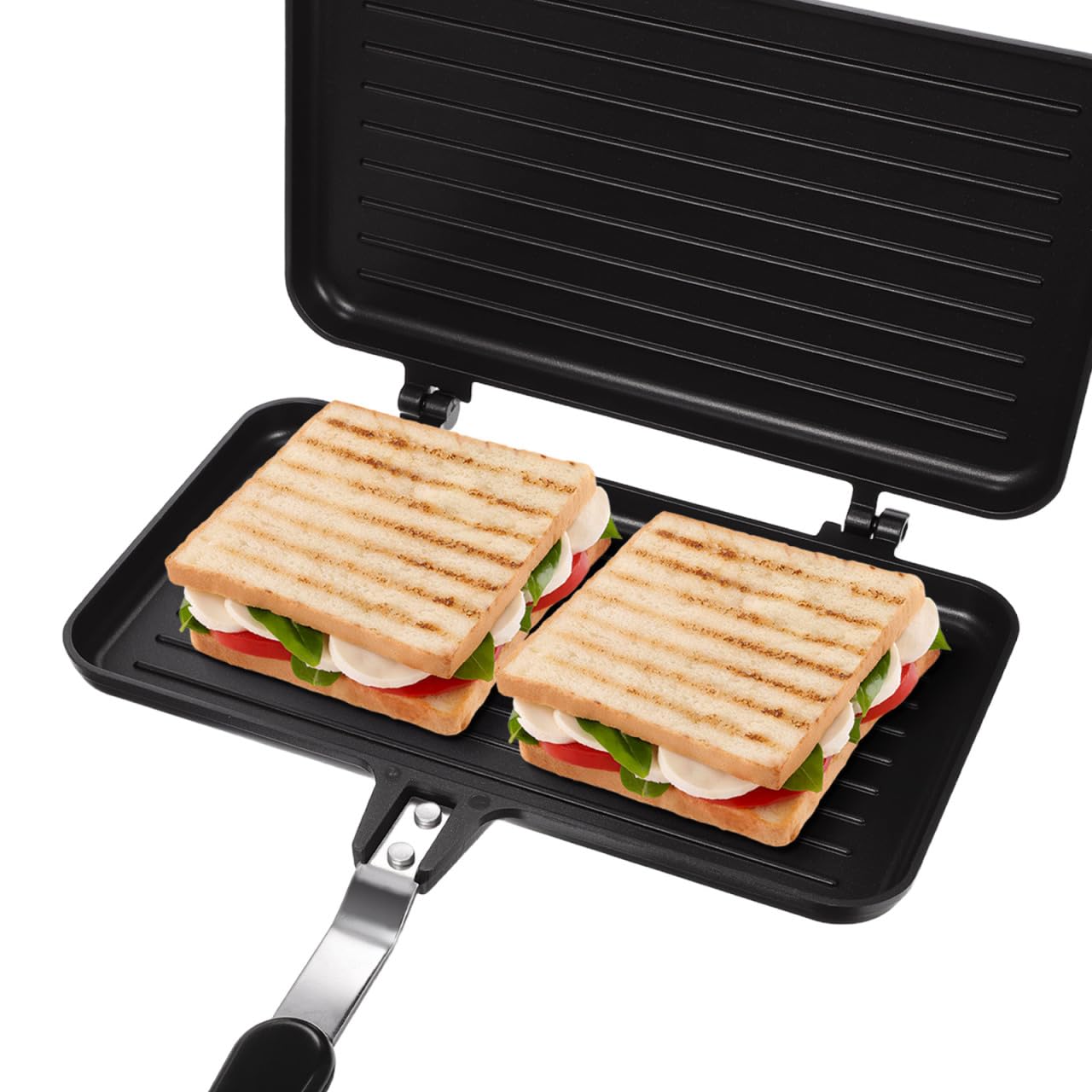 BESTonZON Padella a doppio lato non per cuocere pancake pan frittata vassoi sandwich maker flip padella per colazione toast panini waffel