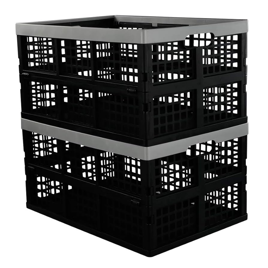 Amazon.com : Hommp 2-Pack 40 L Plastic Collapsible Storage