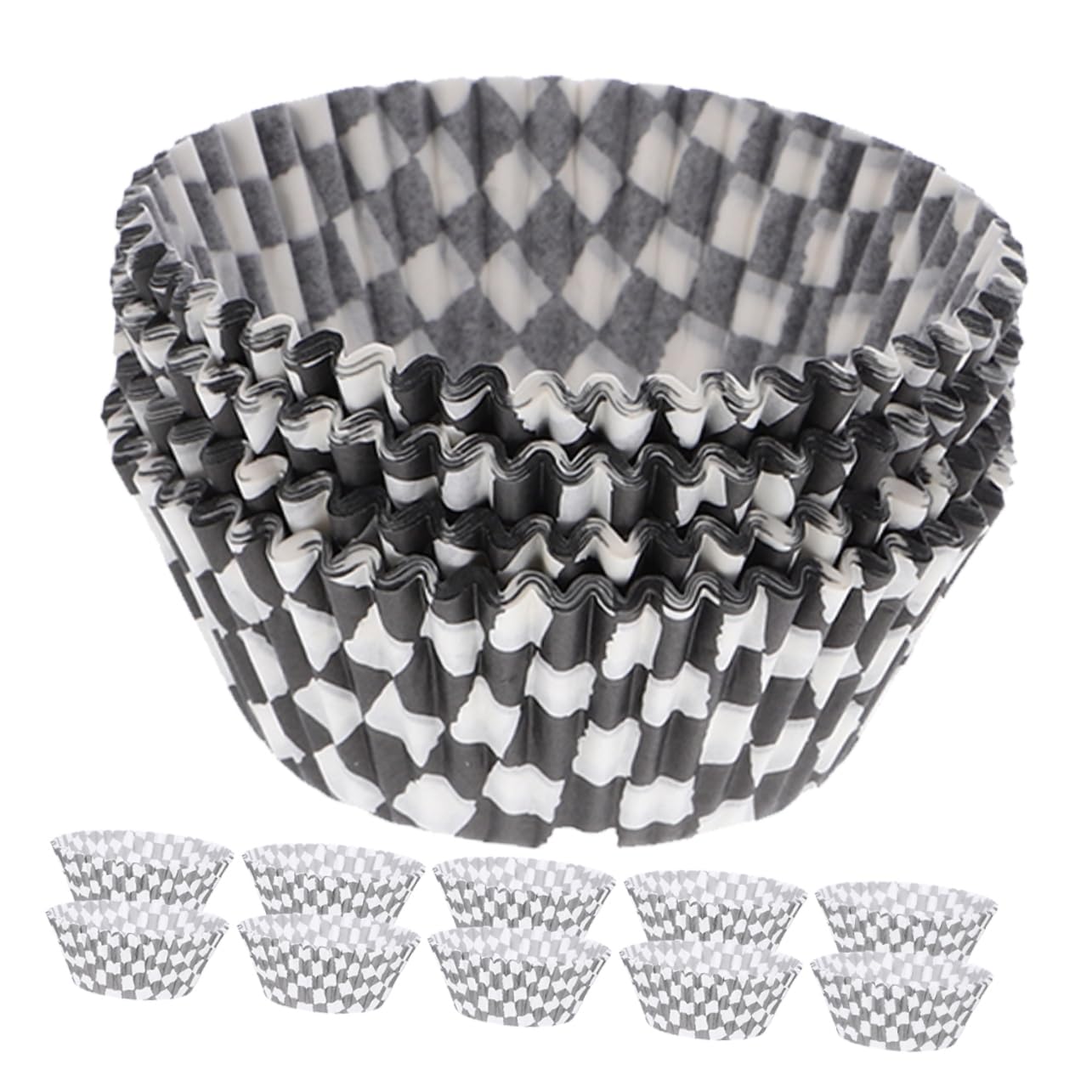 Amosfun 1000 Piezas De Bandeja De Pastel A Cuadros En Y Soportes Para Muffins Soportes Para Magdalenas Forros Para Muffins Pequeños Suministros Para Hornear