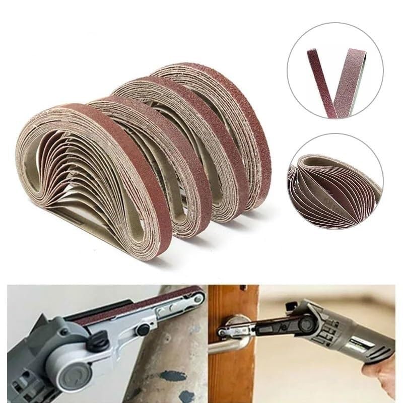 Papier ścierny Paski ścierne 50 szt./zestaw 13 * 457MM 40-800 gradacji papieru ściernego taśma ścierna do szlifierki do drewna i metalu szlifowanie polerowanie 40
