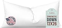 Vista 53 de Pillowflex - Inserto de almohada de plumón sintético de 16 x 22 pulgadas, ultra suave, almohada grande rectangular, lumbar, para la espalda