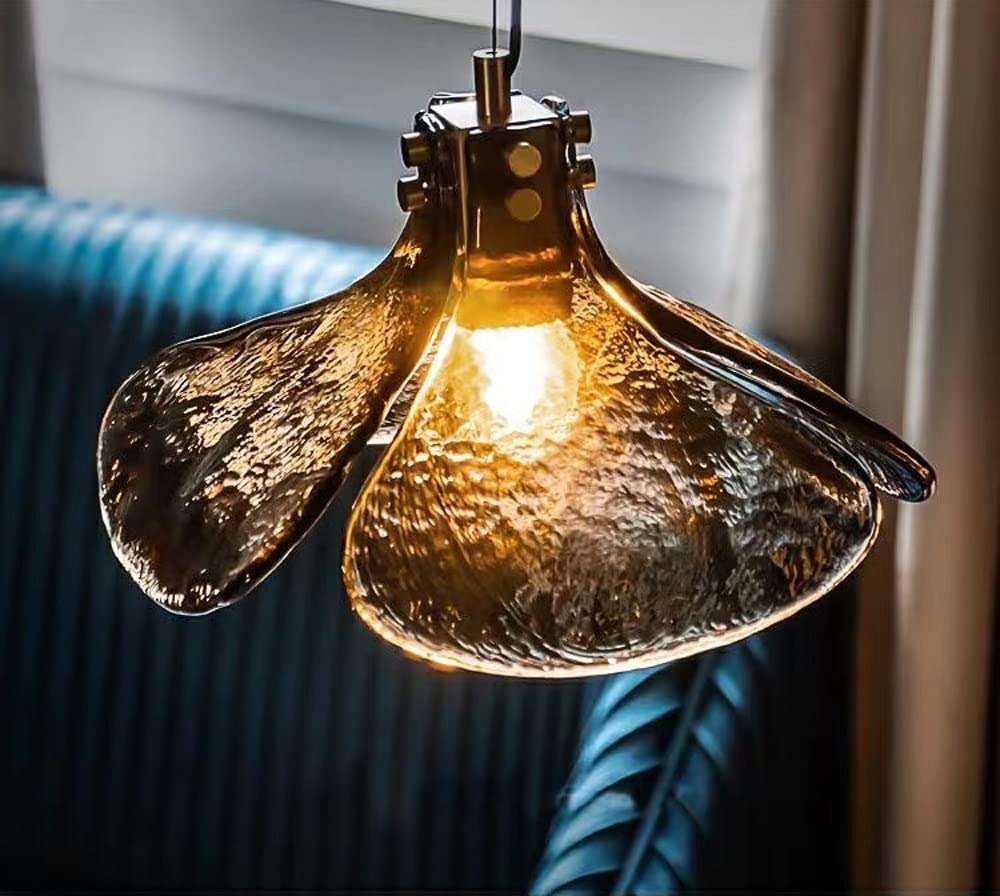 Luksusowa szklana lampa wisząca w kształcie kwiatu