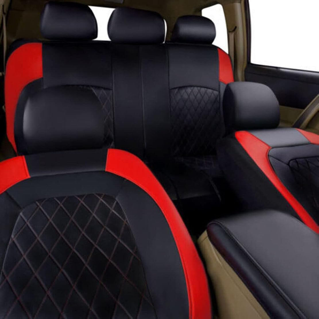 Cubierta del Asiento del automóvil, para Fiat Freemont/Dodge Journey 2012 2013 2014 2015 2016 2017 2018 2019 2020, Protector de Asiento de automóvil,A/9pcs Set Red