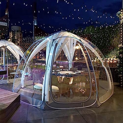 Transparentes Zelt im Freien, Bubble House Camp Star Zelt, 4–6 Personen, Iglu-Kuppel, Garten, Terrasse, Überdachung, Unterschlupf, Warmer Wintergarten im Winter