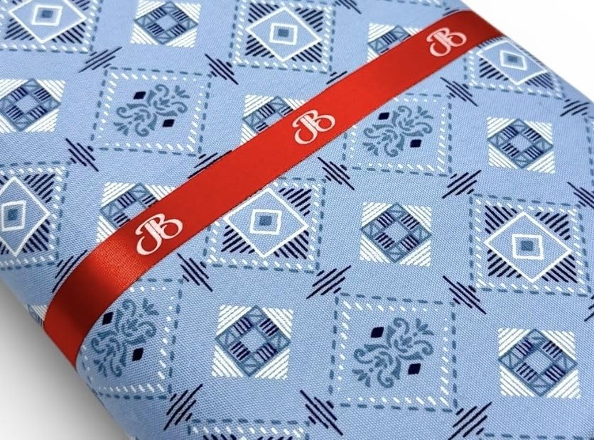 Image of JHABAK'S Unstitched Print Shirt Fabric for Men - Polycotton Material - Shirt Piece Cloth