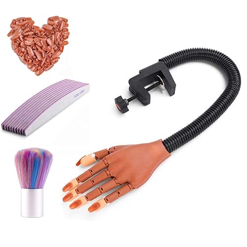 Manos para práctica de uñas para uñas acrílicas. Modelo de manos falsas flexibles y movibles para manicura. Suministro para técnicos de uñas de
