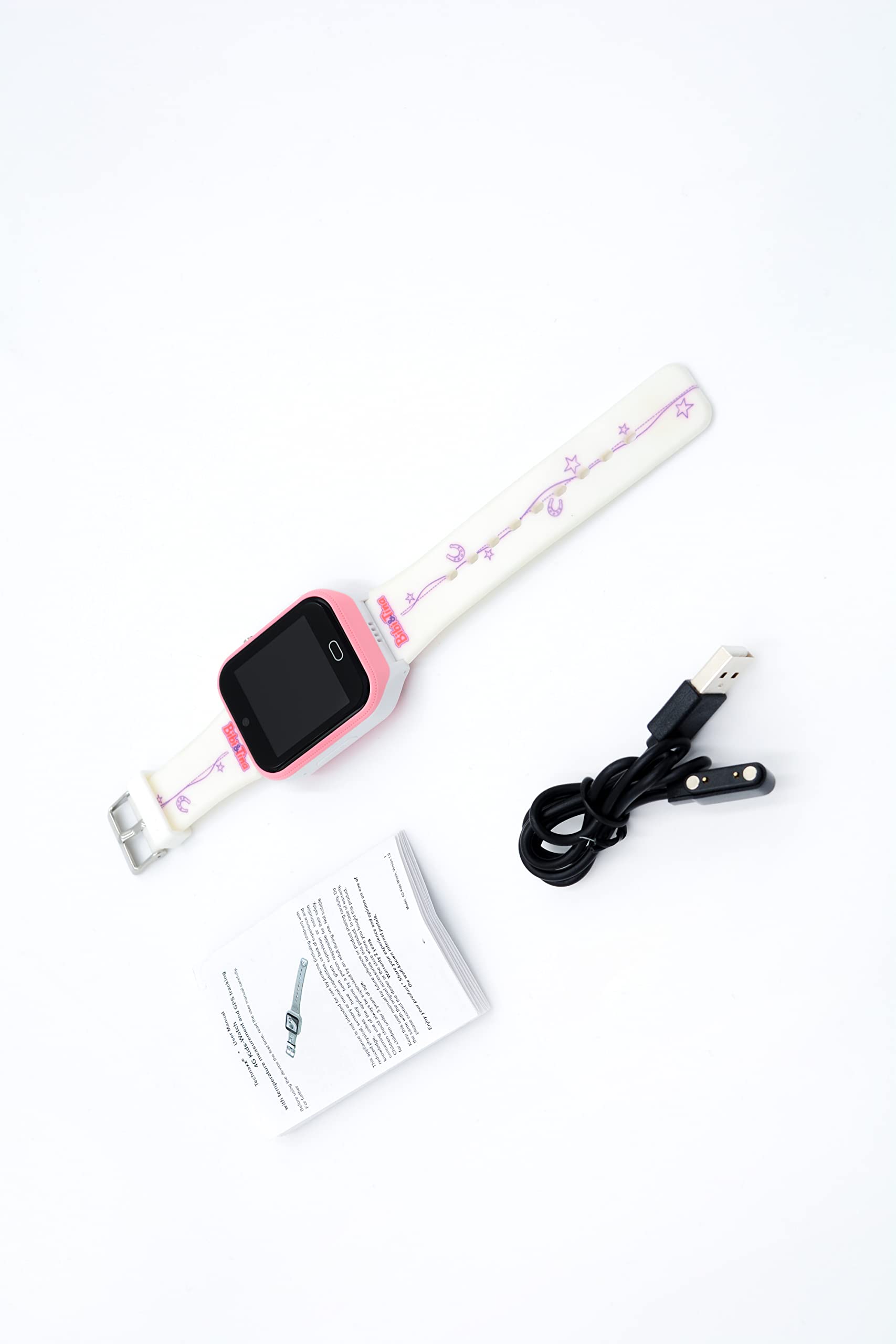 Technaxx Bibi et Tina 4G Montre Intelligente pour Enfants avec filtres de caméra Amusants - Chat, appels, appels vidéo, enregistrements vidéo, Appareil Photo, réveil, Fonctions de Fitness, etc.