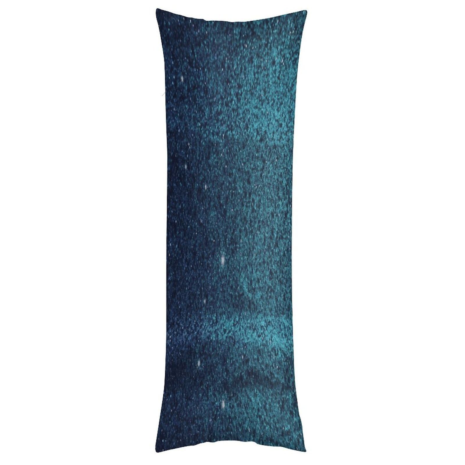 LDGSUPH Teal Glitter Pillow Cases Soft Pillowcase with Invisible Zipper Wrinkle Resistant Pillow Covers Breathable Removable Pillow Protector for Bed Sofa Car 20"x54"