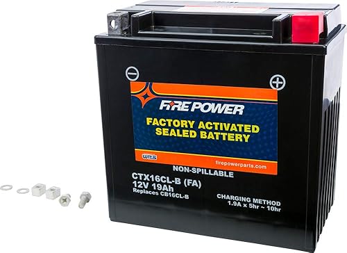 Fire Power Batería activada de fábrica sellada CT16CL-B-BS (FA) compatible con John Deere Gator XUV 4x4 825i 2011-2016