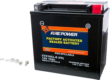 Fire Power Sealed Factory Activated Battery CT16CL-B-BSFA Compatible With John Deere Gator XUV 4x4 825i SE 2014-2016