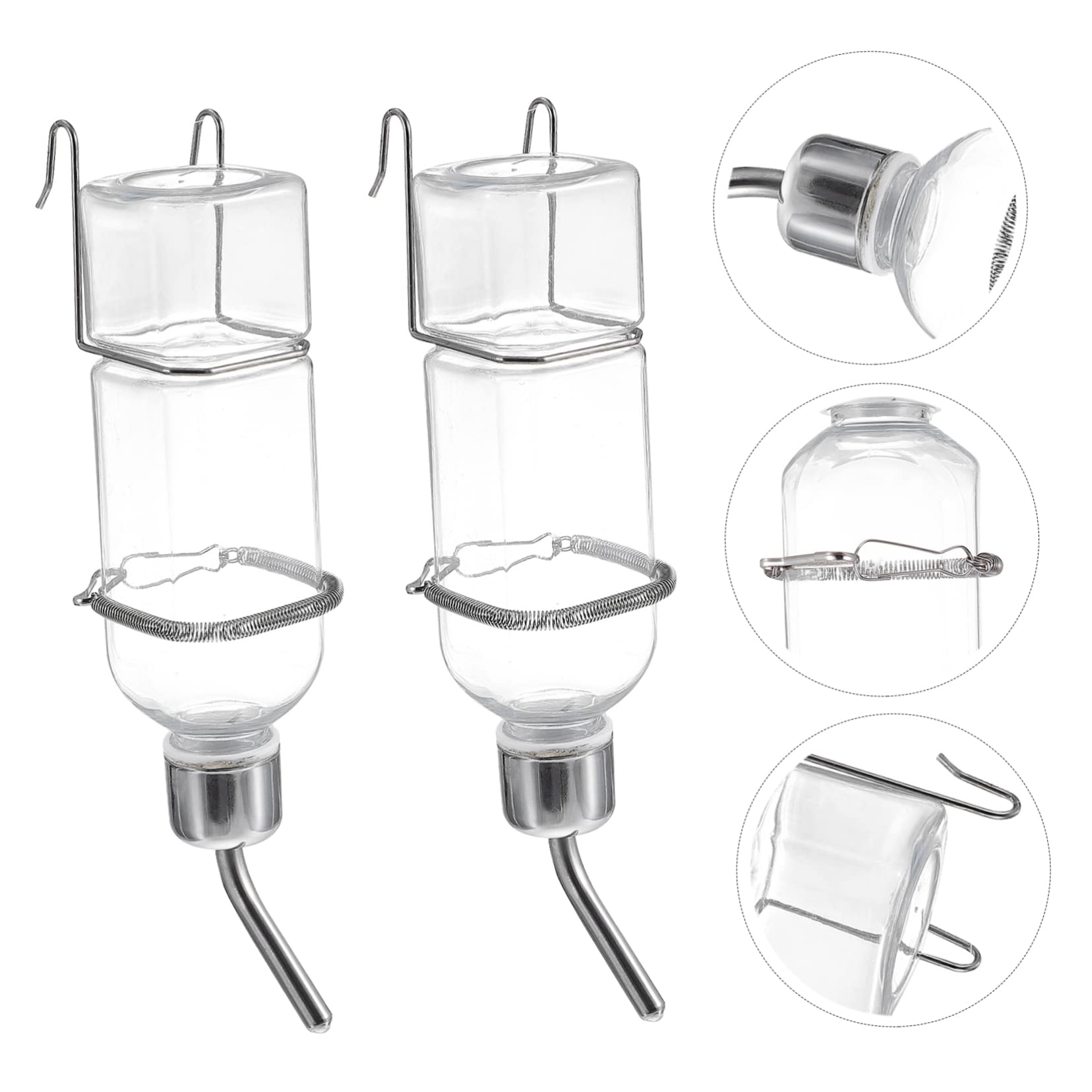 DOITOOL 6piezas Botella De Agua Colgante para Bebedero Automático para Conejos y Hámsteres Dispensador De Agua Antigoteo Accesorio De Cuidado Animal