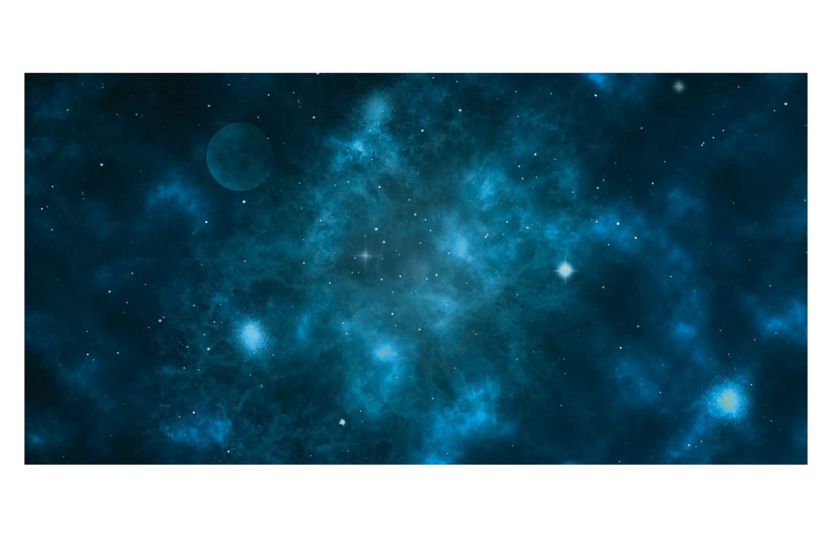 Frikigames Blue Nebula Play Mat 6 x 3 ft (183 x 91.5 cm) for Miniature Games Space PlayMat