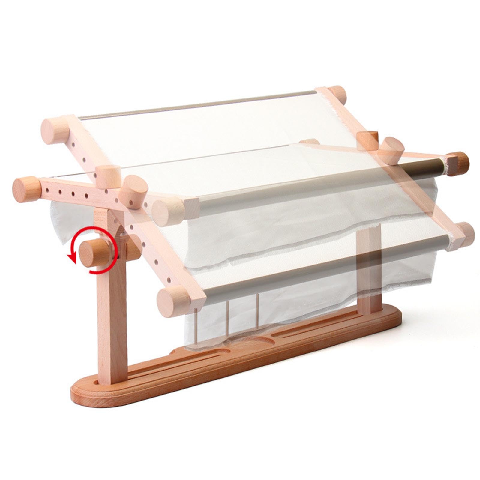 rockible Bastidor de Bordado de Madera Ajustable, Portátil, para Mesa, Regazo, Accesorio de Costura, Bastidor Multiusos para Punto de Cruz.