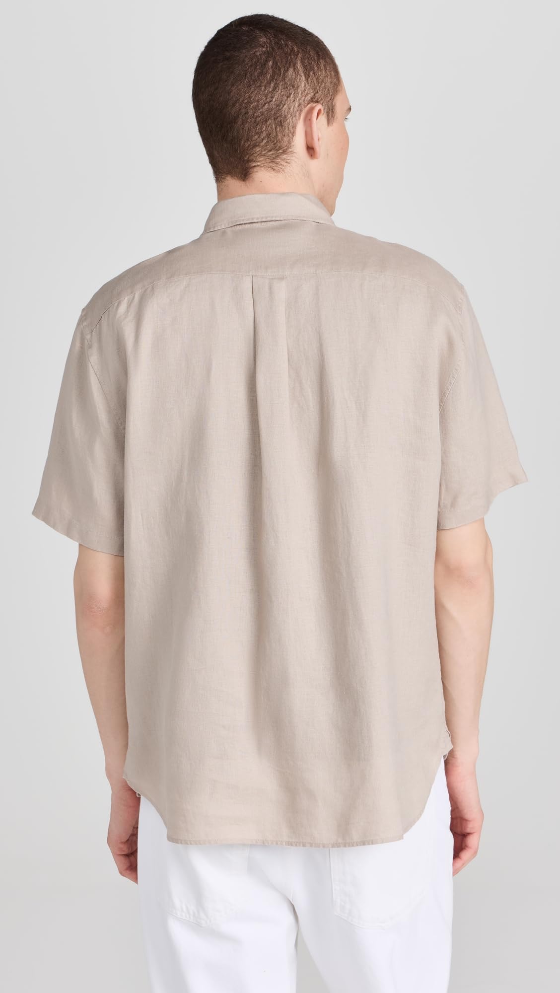 Vince Camisa de lino de manga corta para hombre