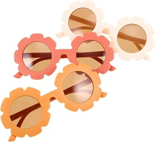 3 Pares De Óculos De Sol Óculos De Tiro A Granel Acessórios Para Fotos De Bebê Óculos De Sol Para Crianças Óculos De Sol De Flor De Verão Óculos De Sol Para Meninas Óculos De