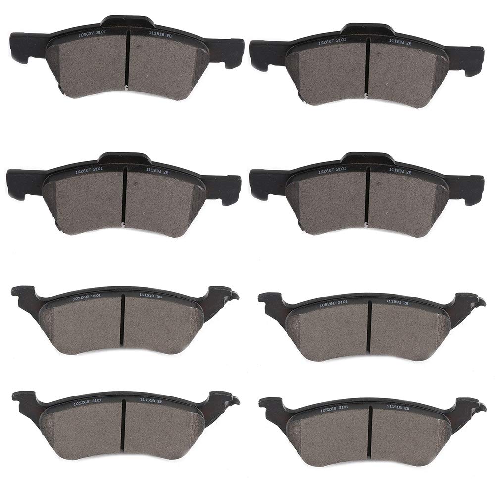 cciyu Ceramic Front Rear Disc Brake Pad Set Fit For 2001-2007 For Chrysler Town &amp; Country, 2001-2007 For Dodge Caravan, 2001-2007 For Dodge Grand Caravan,8pcs
