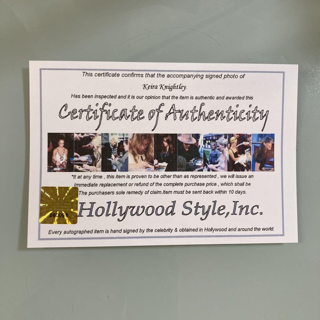 Amazon.co.jp: セール中…キーラ ナイトレイ直筆サイン入り2Lサイズ写真  