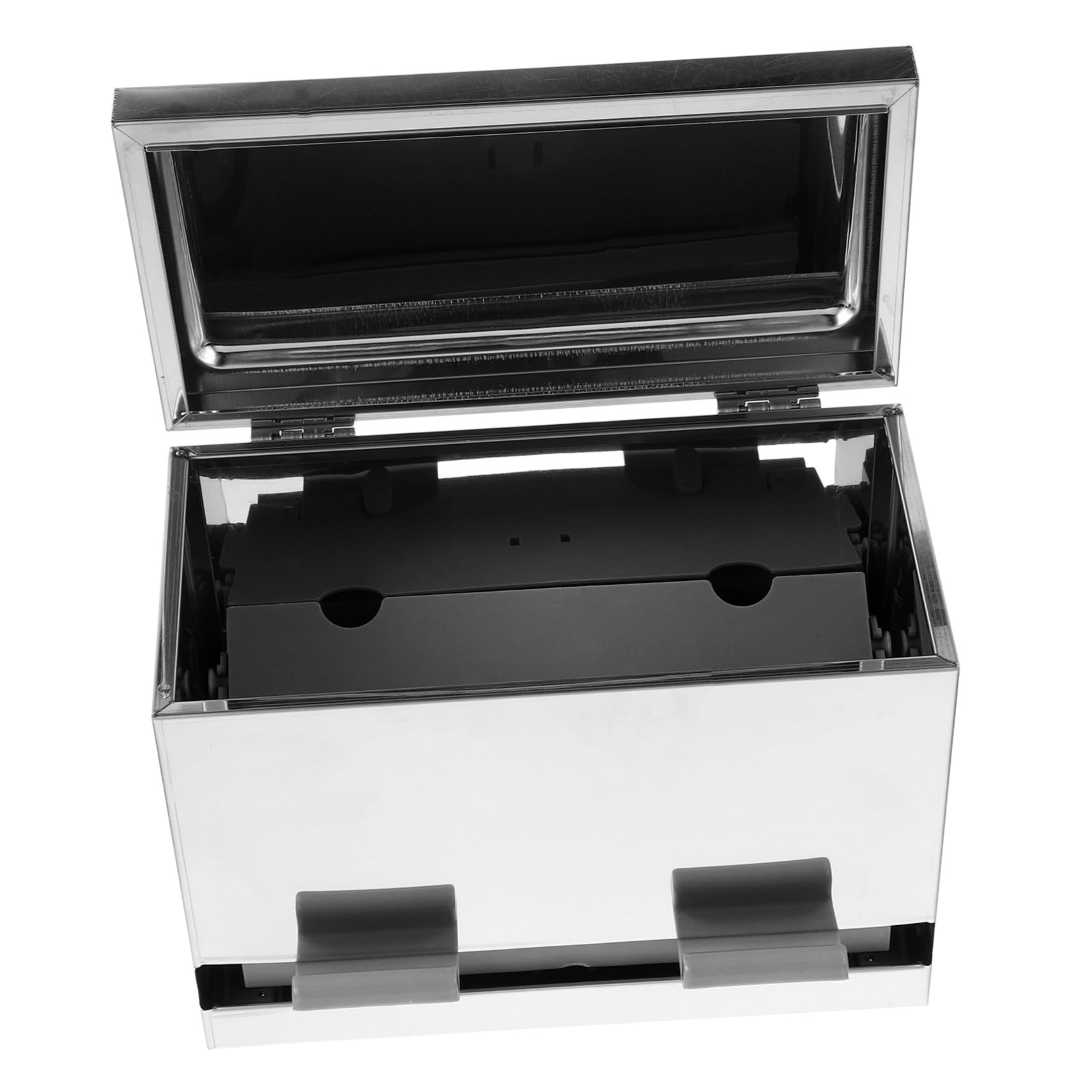 Automatischer Strohhalm Organizer aus Edelstahl Großer Essstäbchenhalter für Theke Praktische Aufbewahrungsbox für Milchtee Läden und Restaurants