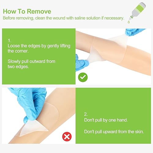 Miniatura 8 de Paquete de 20 apósitos hidrocoloides hidrocoloides extrafinos de 4 x 4 pulgadas para exudados ligeros, úlceras por presión, úlceras por presión,