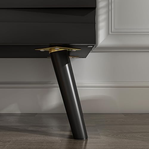 Miniatura 6 de Hitow Aparador de buffet con almacenamiento, armario de cocina de 55.1 pulgadas de ancho con 4 puertas, moderna consola de mesa de buffet Credenza