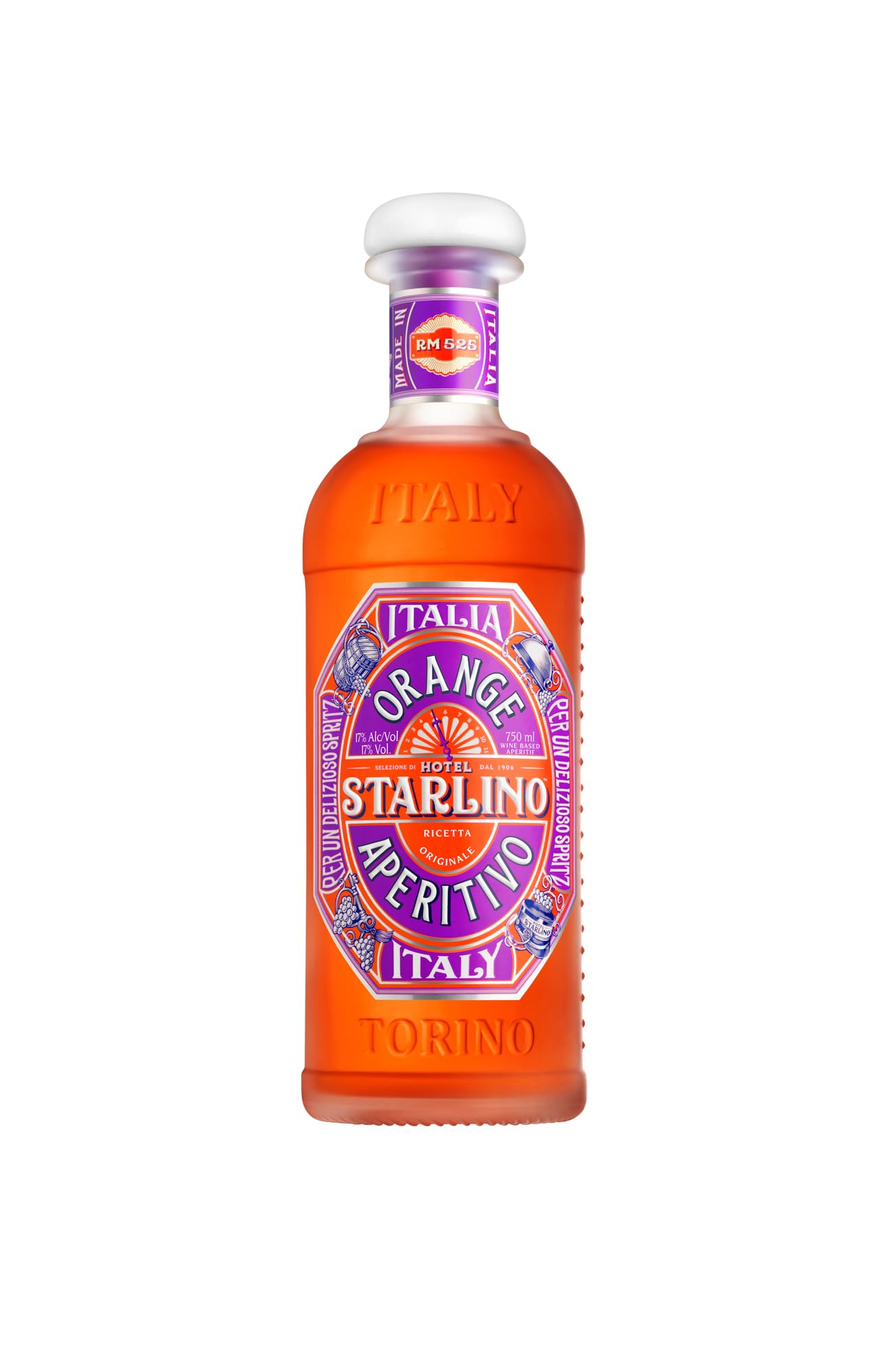 Starlino Orange Aperitivo 17% Vol Alkohol - fruchtiger italienischer Wein Aperitif aus sizilianischen Blutorangen - lecker mit Tonic für den perfekten Spritz Drink oder Cocktail (1 x 0,75l Flasche)