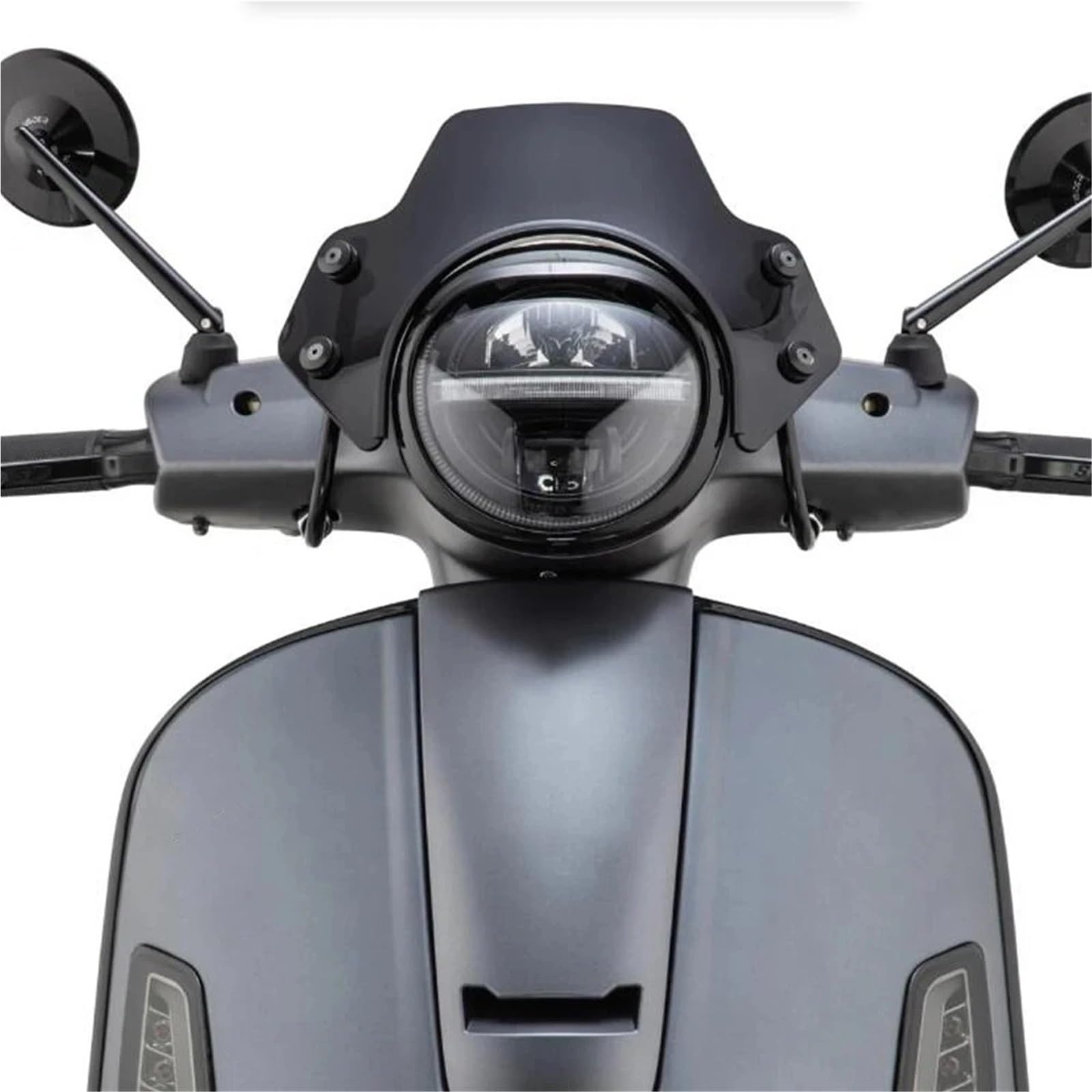 Motorrad Windabweiser für Vespa GTS125, GTS250, GTS300 und Super 125-300 Fliegengitter Windschutzscheibe(Balck)