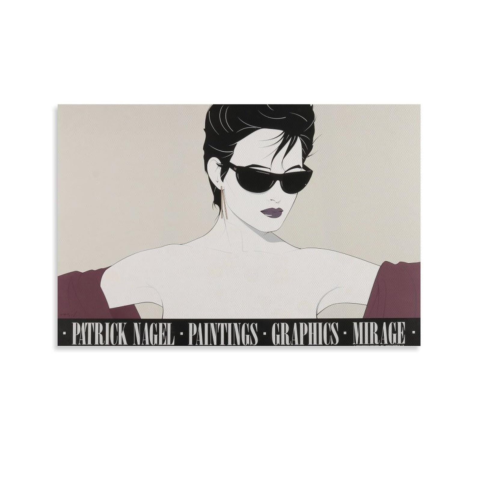 Patrick Nagelのシルクスクリーン Patrick Nagel Chicago 24x36 Serigraph Print Merrill Chase